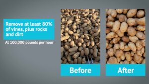 Vanmark’s new vine remover machine image of before and after