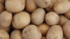 Close up of a bunch of potatoes