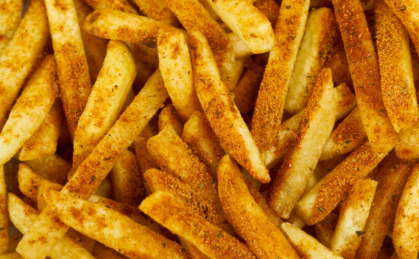 Crispy fries freshly seasoned