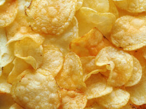 Crispy potato chips