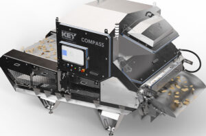 A large, silver optical sorter