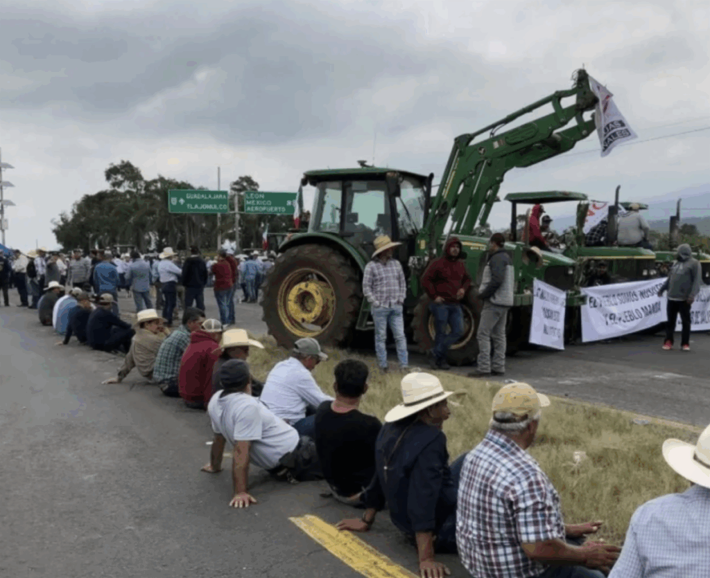 A group of farmers protesting
