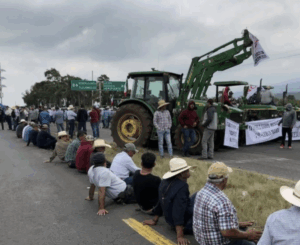 A group of farmers protesting