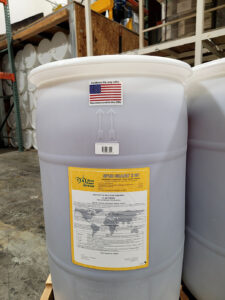 A barrel of sprout inhibitor containing CIPC