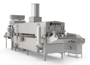 A stainless steel batch fryer 