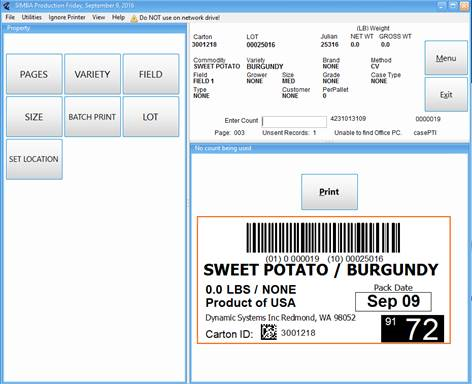 SIMBA barcode system helps potato shippers