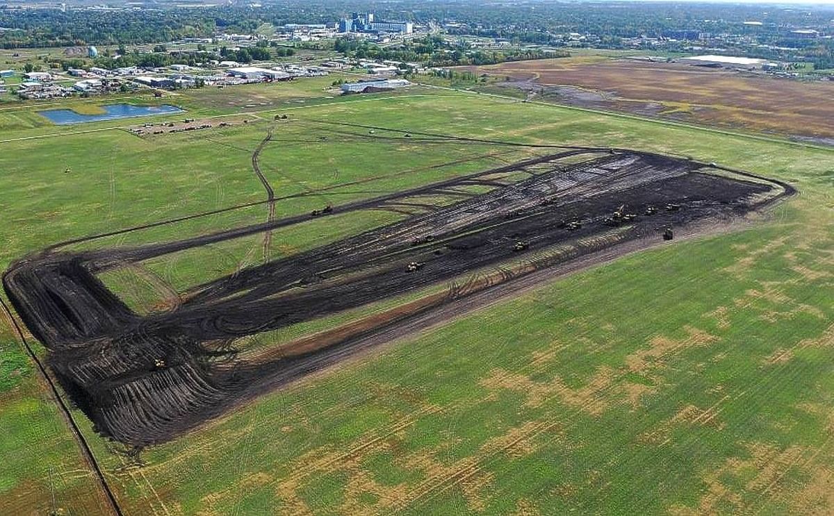 A plot of land earmarked for construction